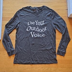 Outdoor Voices, Long-Sleeve T-Shirt, Brown/Olive, EUC, Women's XL